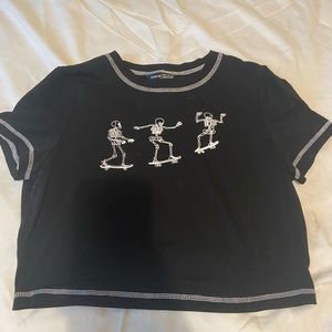 SKATING SKELETON CROP TOP
